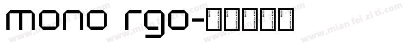 mono rgo字体转换